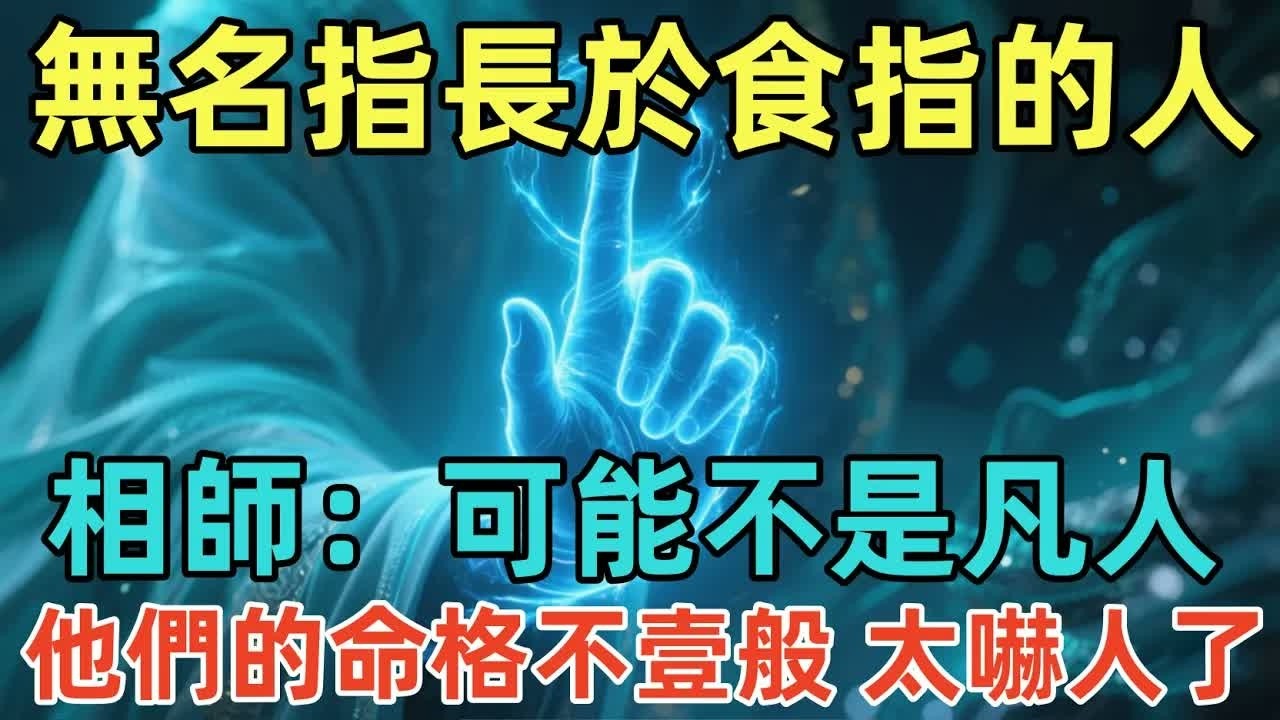 無名指長於食指的人，可能不是凡人，相師：他們的命格不壹般，太嚇人了！#佛淨 #佛學 #佛陀 #佛法 #佛教 #修行