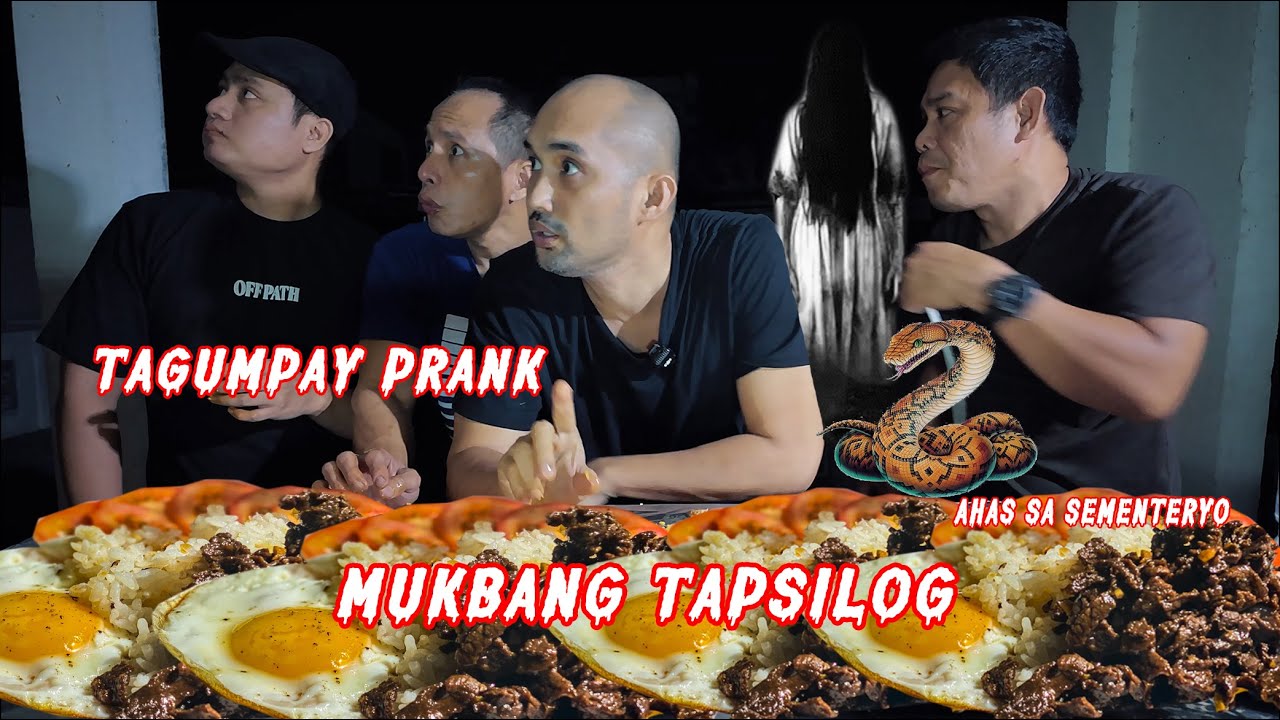 MUKBANG TAPSILOG AT TAGUMPAY PRANK SA SEMENTERYO NA MAY AHAS