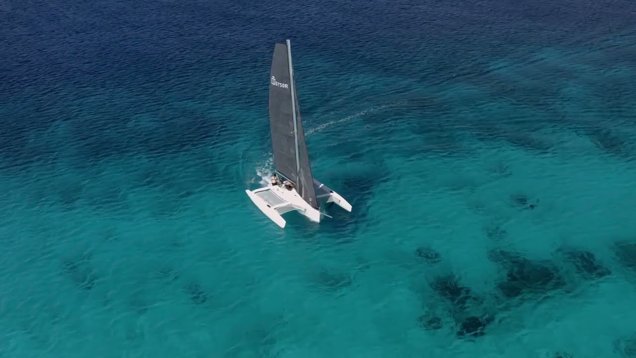 Corsair Sprint 750 - Foil Assist, Beautiful Sailing in Bonaire