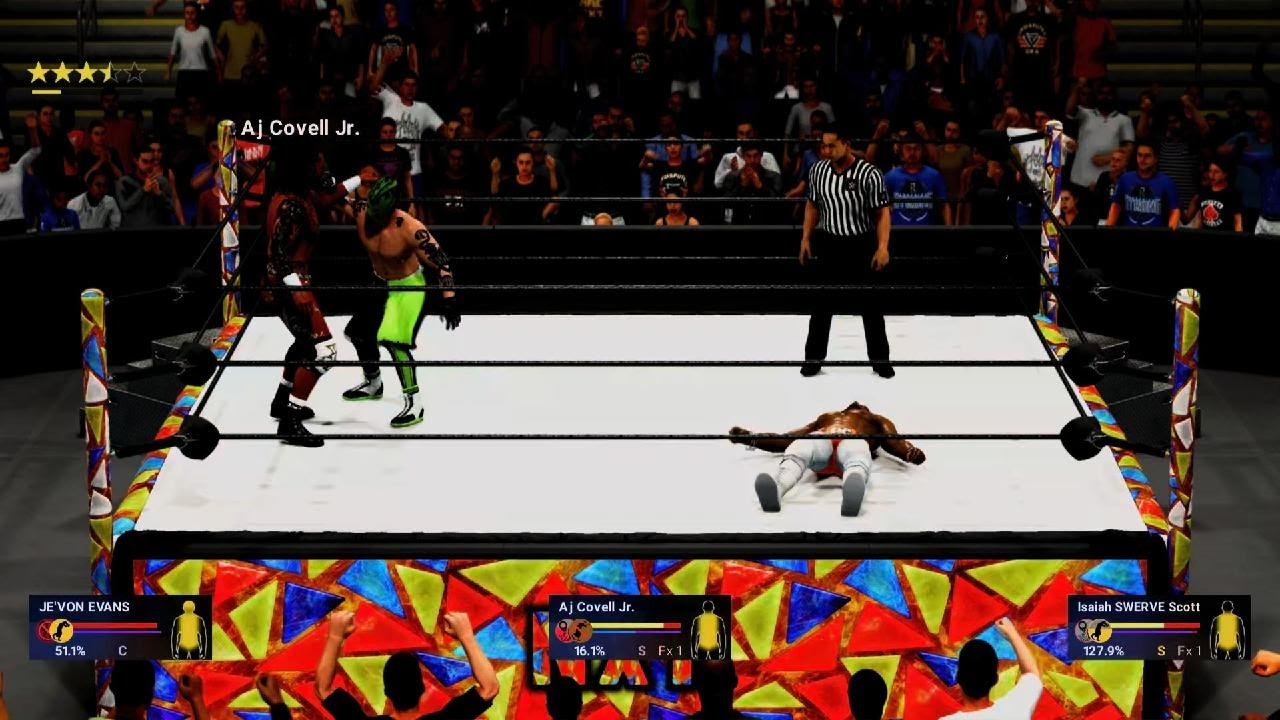 Je’Von Evans Vs. Isaiah “Swerve” Scott Vs. AJ Jr. (NXT)