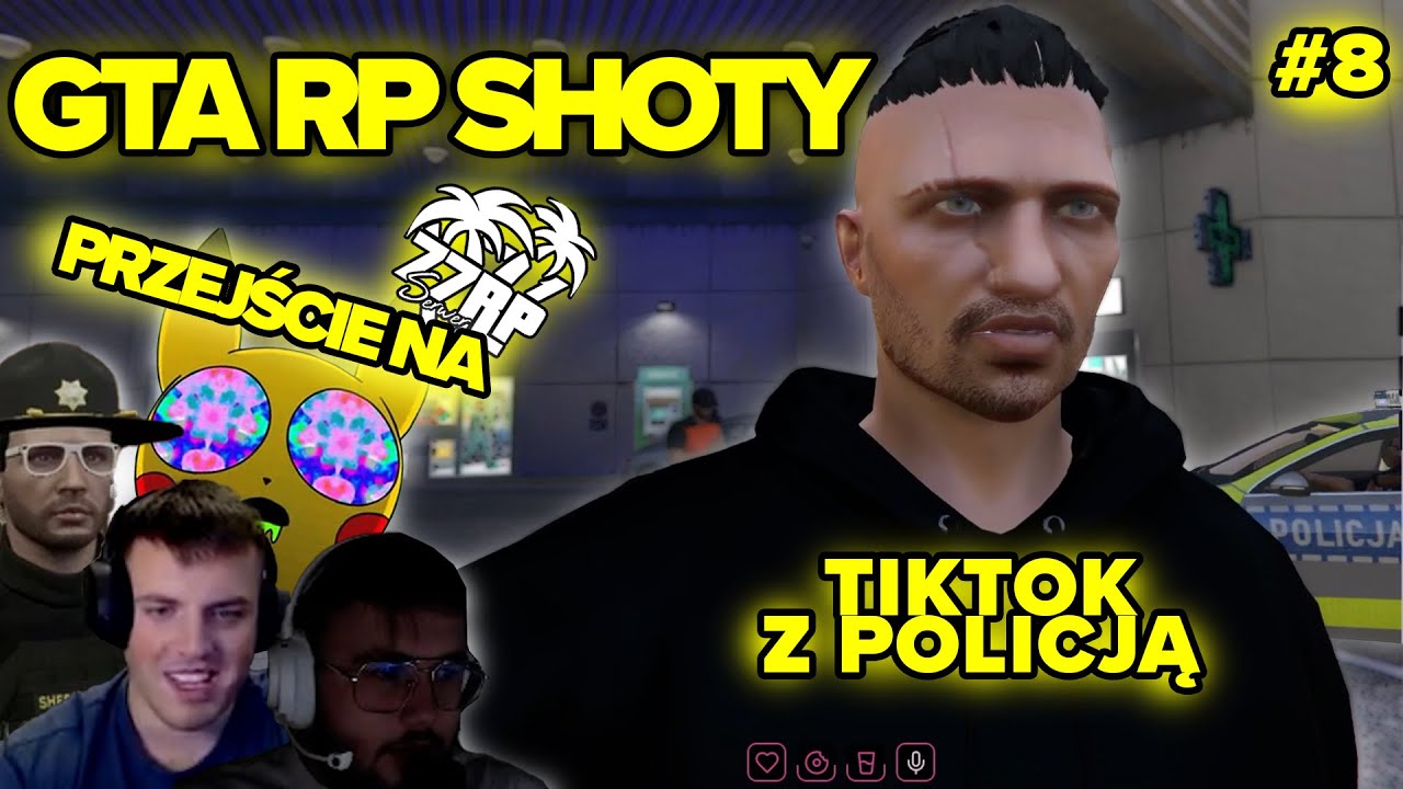 Przejście na 77RP po banie 5CITY | TikTok z Policjantem | Pogódka Grenyego z Taku | GTA RP SHOTY #8
