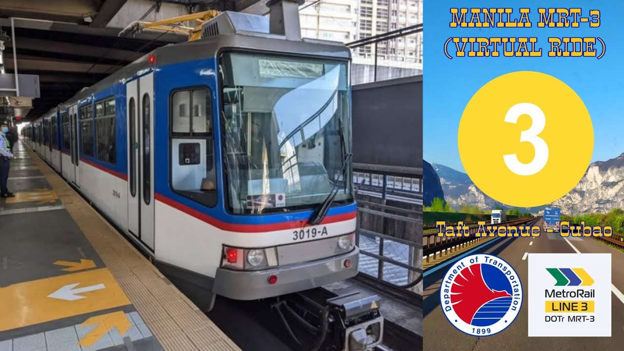 [MANILA DOTr MRT-3 VIRTUAL RIDE] Taft Avenue - Araneta Center-Cubao Stations