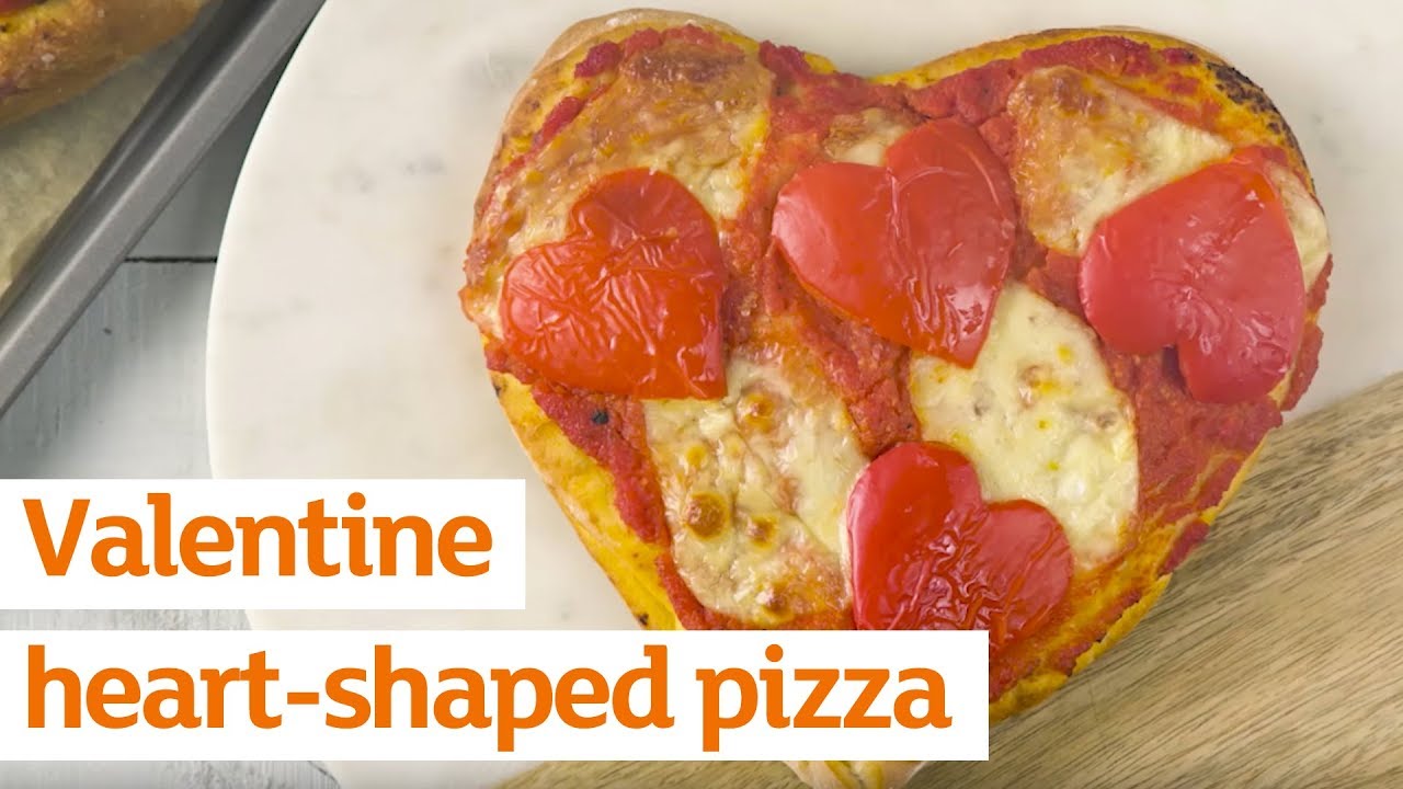 Valentine's heart-shaped pizza | Recipe | Sainsbury's