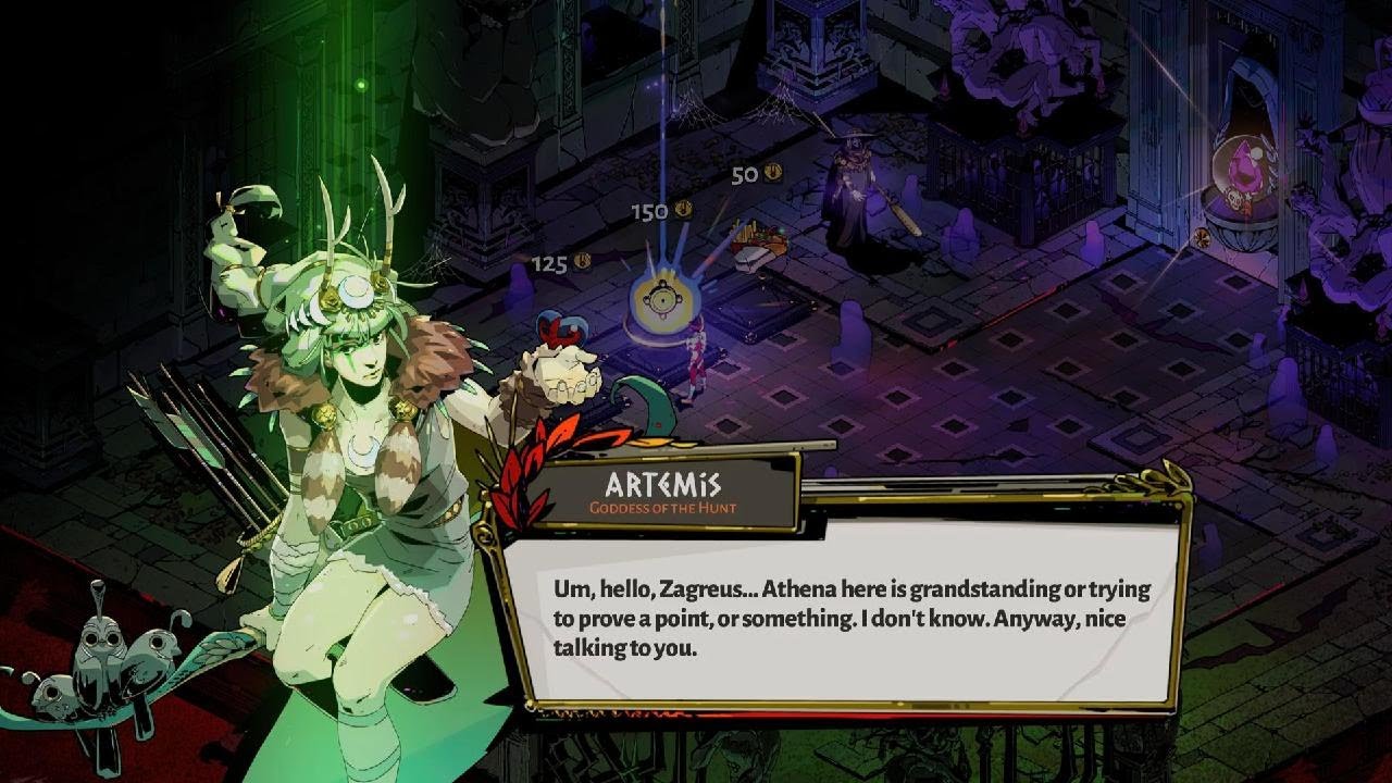 Hades - Athena and Artemis Funny Banter Duo Boon Interaction