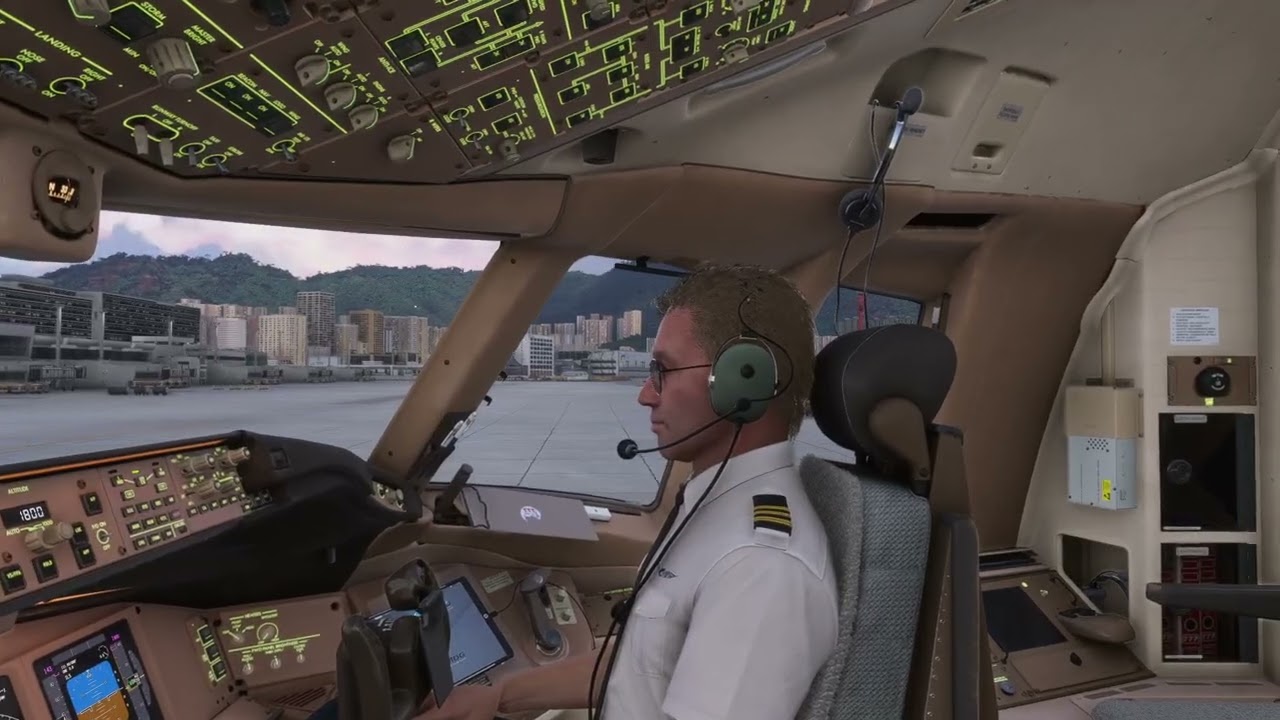MSFS 2024, B777-300ER. IGS13 Approach into Hongkong Kai Tak VHHX.
