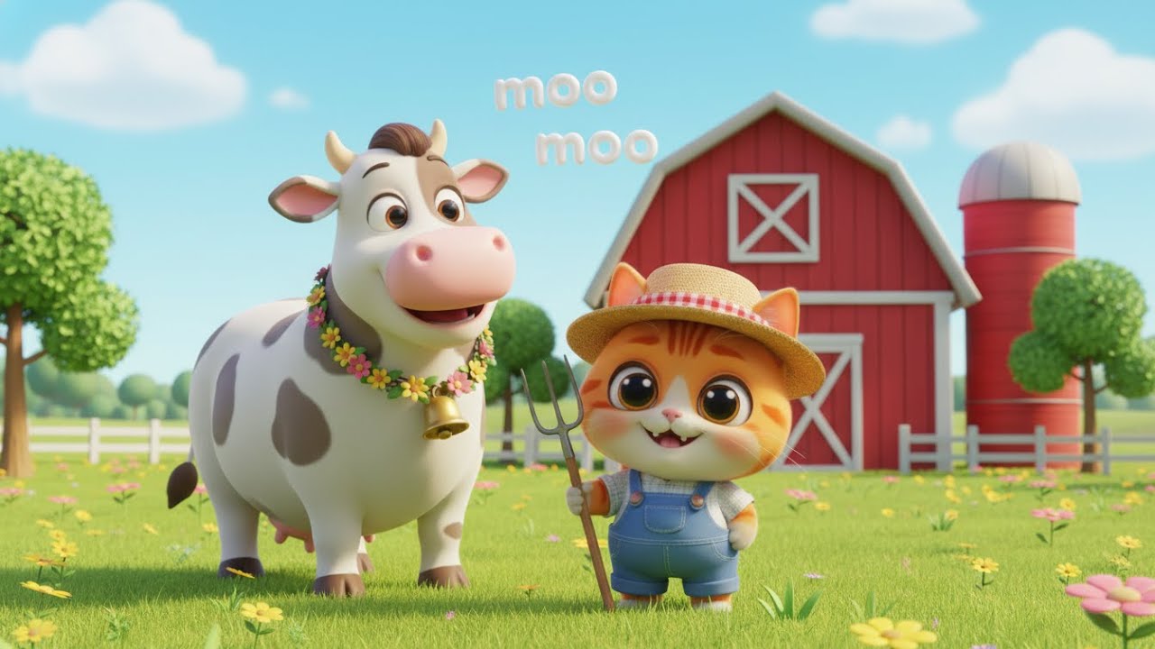 Baby Kitty&rsquo;s Farm Song for Kids | Fun Farm & Animal Nursery Rhymes 🐱🌾🎶
