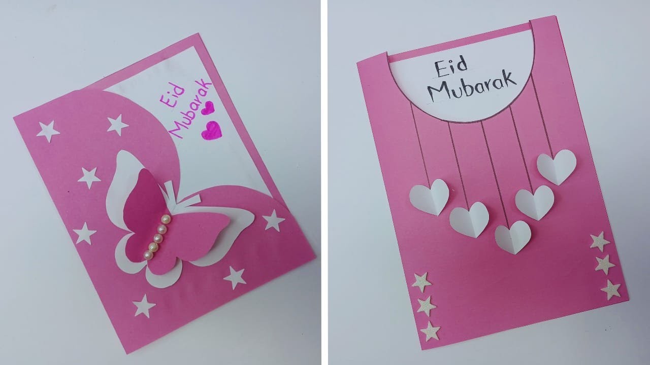 2 Quick & Easy Eid Mubarak Card Designs | Handmade Card Ideas for Beginners | Eid Mubarak Cards 2025