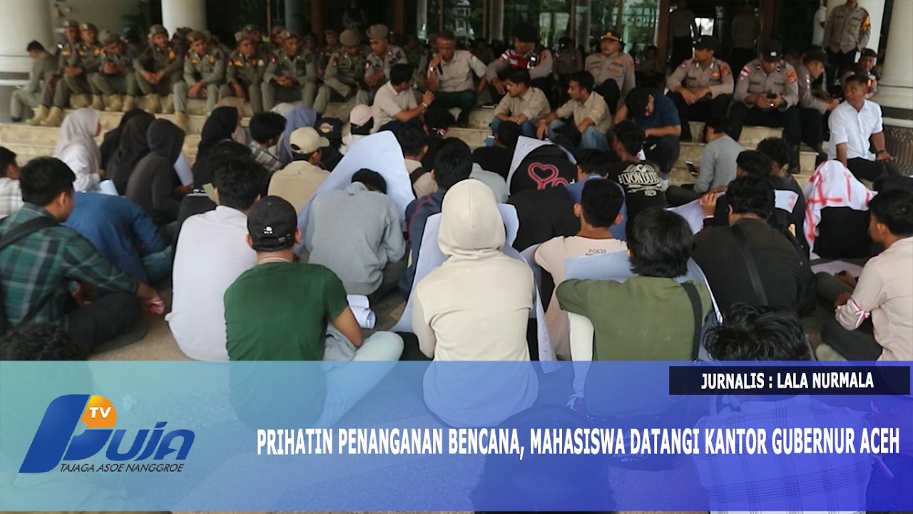 Prihatin Penanganan Bencana, Mahasiswa Datangi Kantor Gubernur Aceh