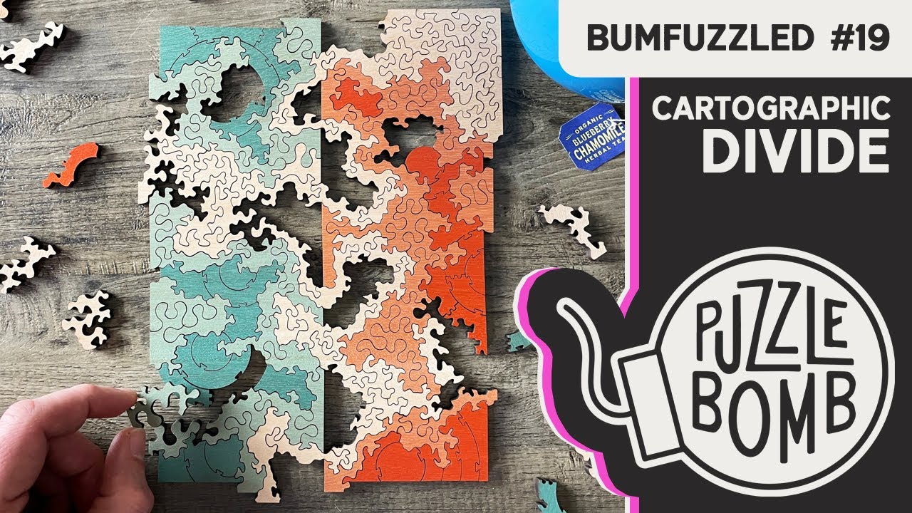 Puzzle Bomb - Bumfuzzled #19, Cartographic Divide Wooden Puzzle Timelapse