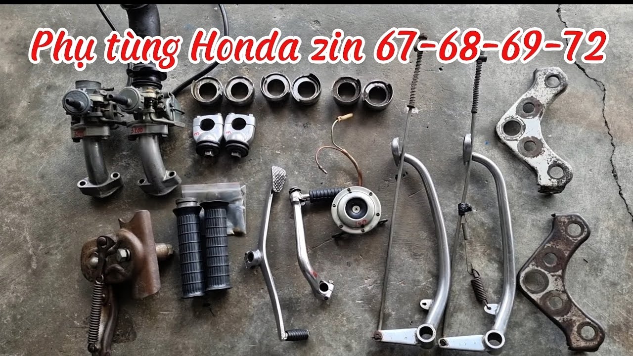 Phụ tùng Honda zin chân chống ông già còi bộ xăng con trái tim 0961.266.477