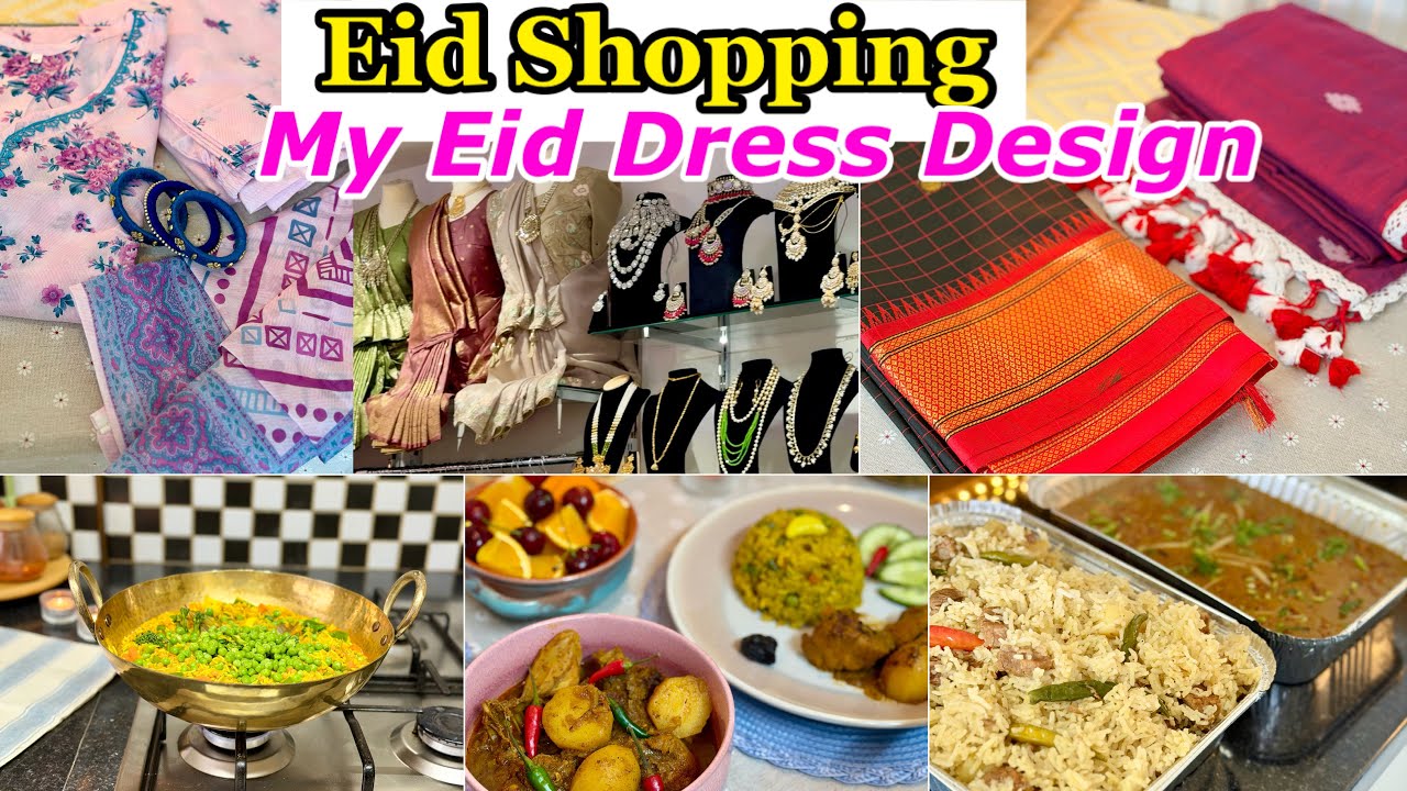 আমার ঈদের জামা+Eid Shopping + Iftar Cooking | Veg Khichuri, Murgir Jhol, Beguni, Dim Chop
