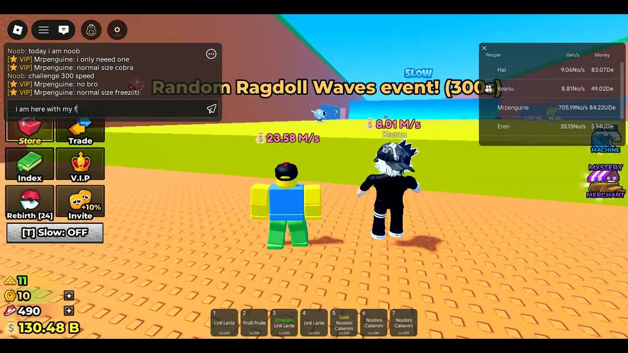 300 speed challenge with my friend
