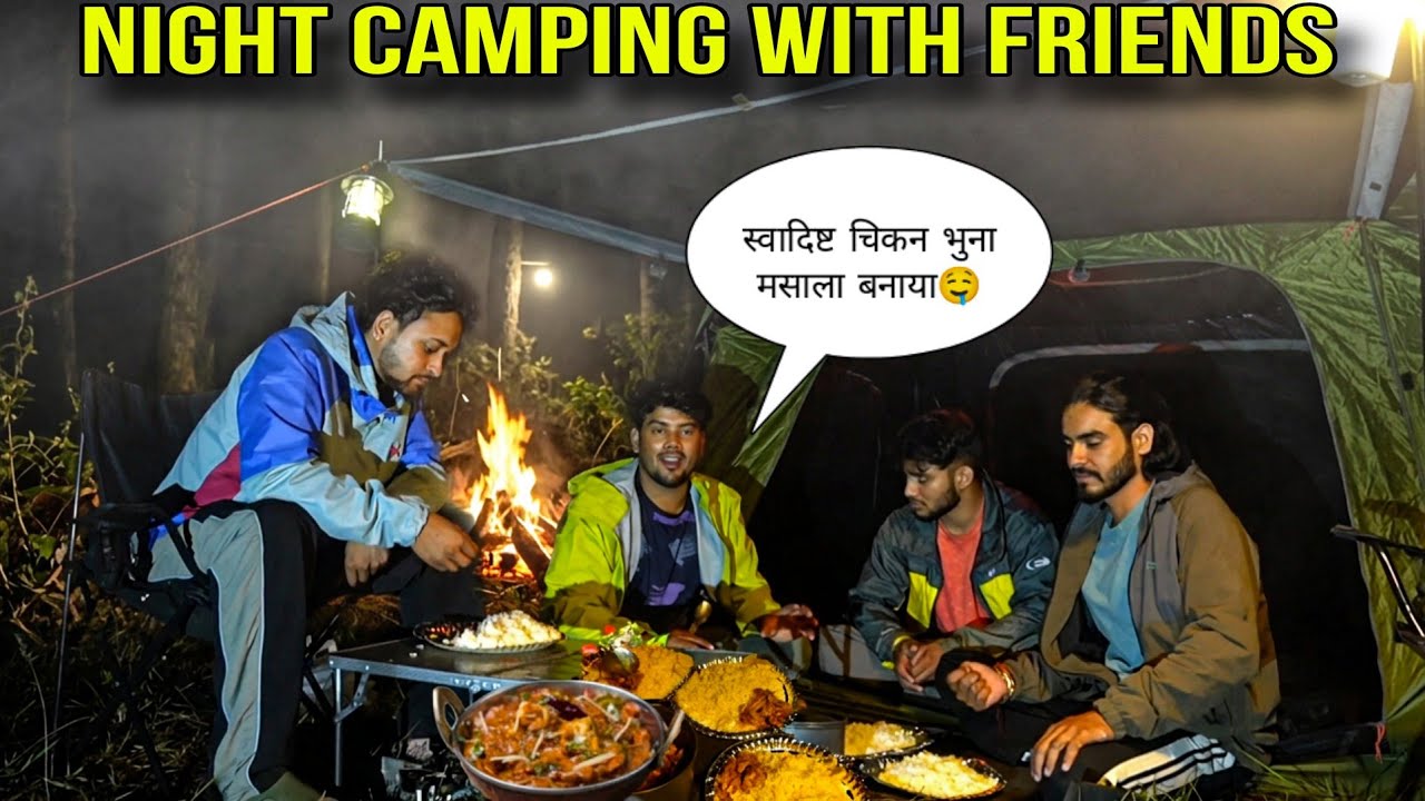 Group Camping With Friends In Rainy Forest 🌧️ | Camping In India #vlog 