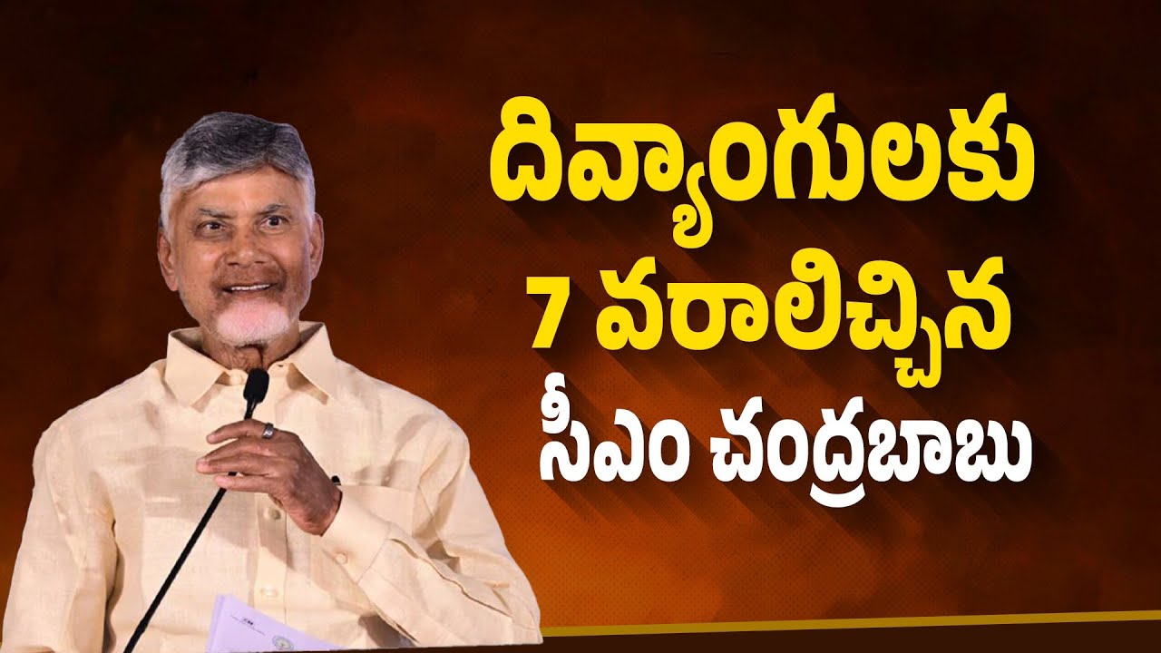 దివ్యాంగులకు 7 వరాలు ప్రకటించిన సీఎం చంద్రబాబు | CM Chandrababu Naidu Speech | దివ్యాంగుల దినోత్సవం