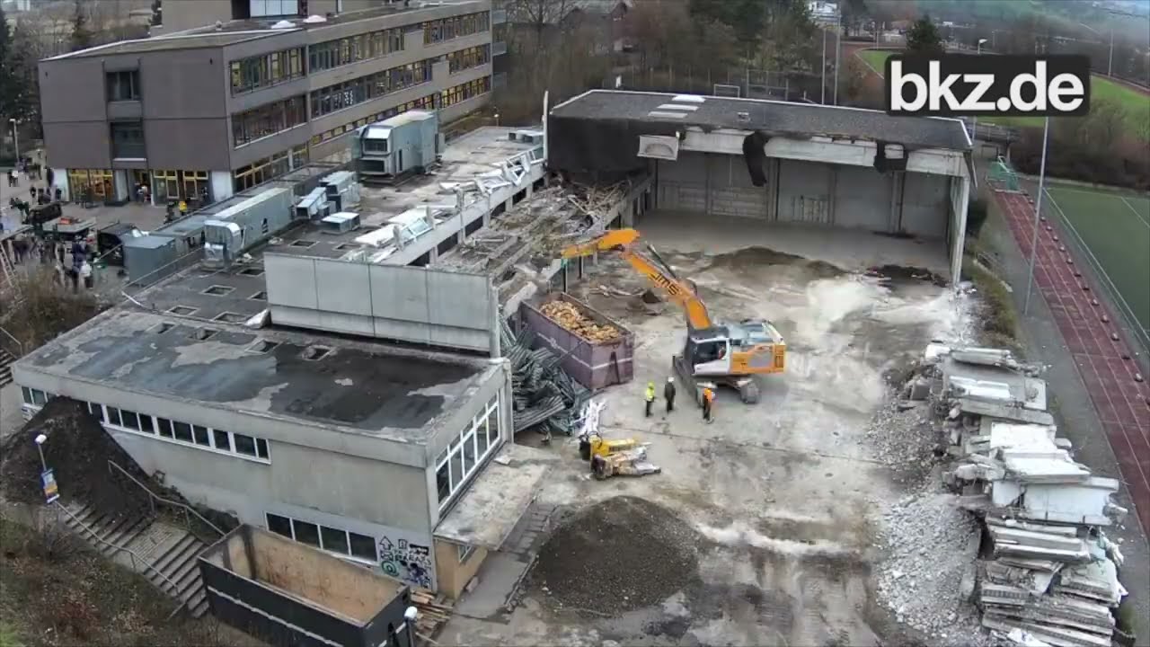 Backnang Karl-Euerle Halle Abriss Zeitraffer
