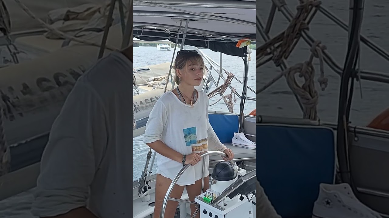 at the wheel on sharmila ⛵️ 