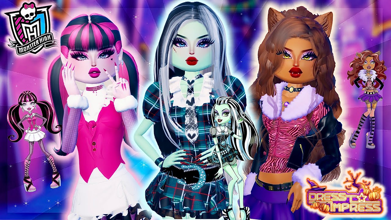 Recreating Monster High Characters in Dress To Impress! 👻💗✨Roblox