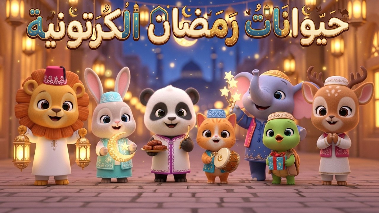 أغنية رمضان والحيوانات 🌙 أغنية تعليمية للأطفال عن شهر الصيام 🕌