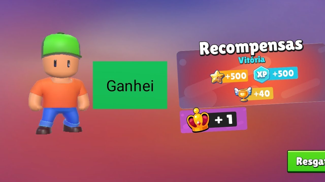 Primeira vez jogando com vocês Stumble Guys e já ganhei.