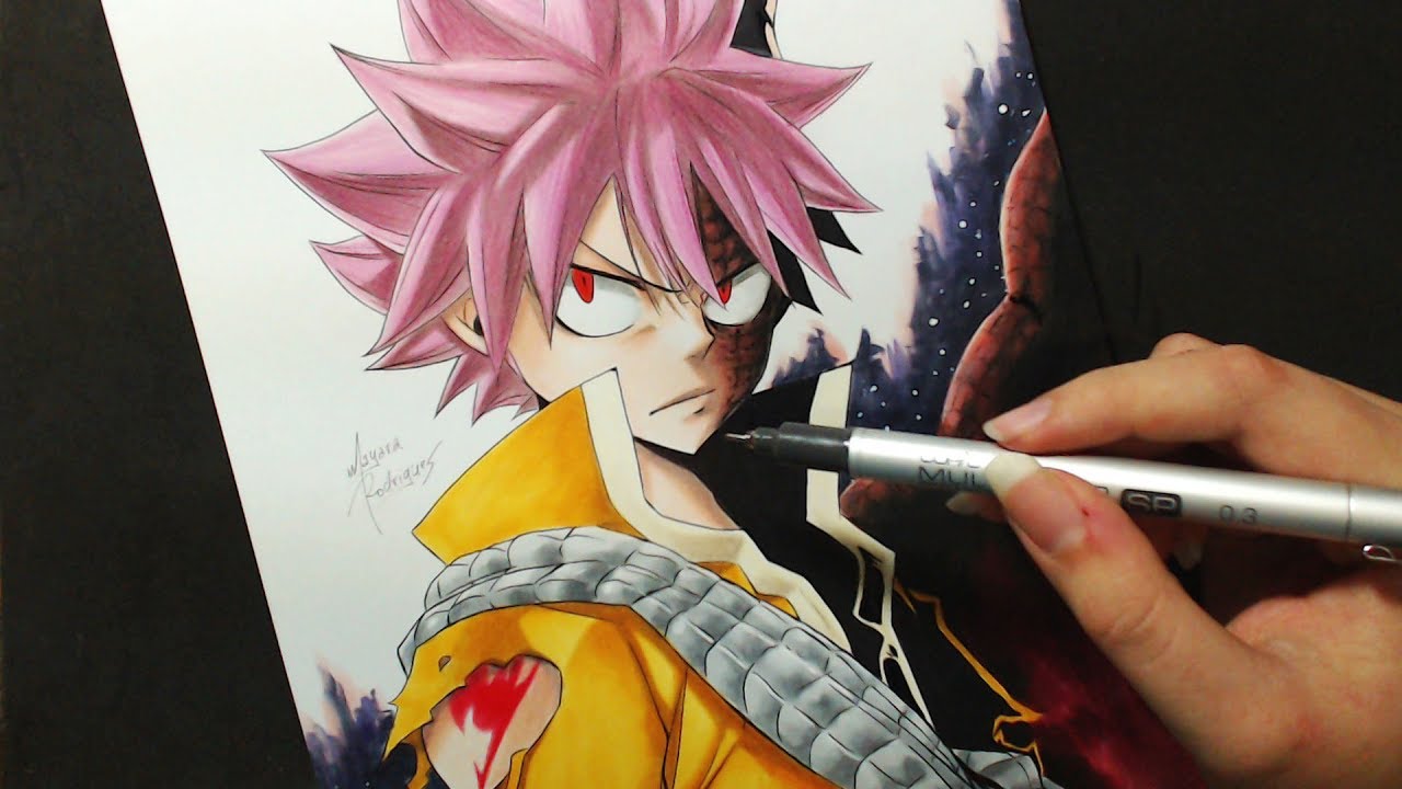 Speed Drawing - Natsu Dragneel (Fairy Tail - Dragon Cry)