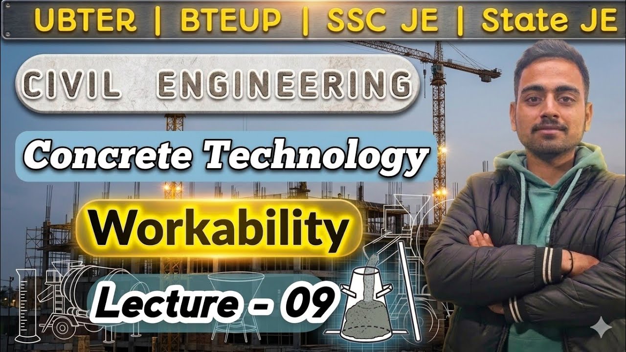 Concrete Technology | Workability (Lecture - 09) | Civil Engineering