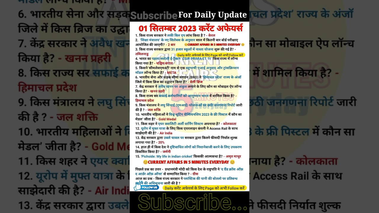 1sept| current affairs 2023| current affairs today #shorts #utkarshclasses #gauravsircurrentaffairs