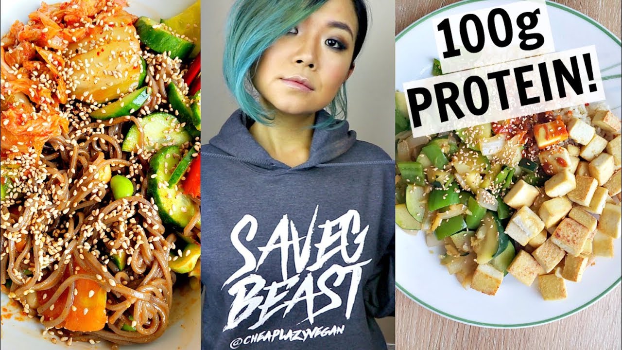 HIGH PROTEIN VEGAN RECIPES (100g protein!) /  WHAT I ATE IN A DAY