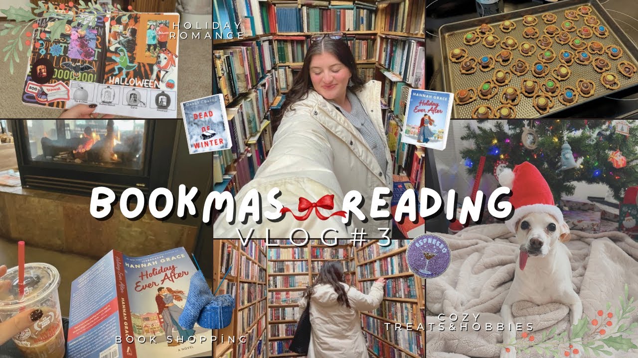 🎄BOOKMAS Vlog #3 | book shopping, a holiday romance && all the cozy hobbies ⛄️