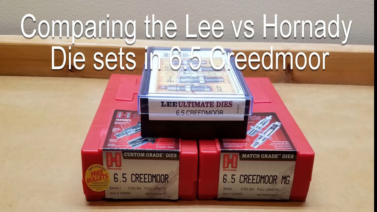 Сравнение наборов матриц Hornady Custom, Hornady Match и Lee Reloading в калибре 6.5 Creedmoor