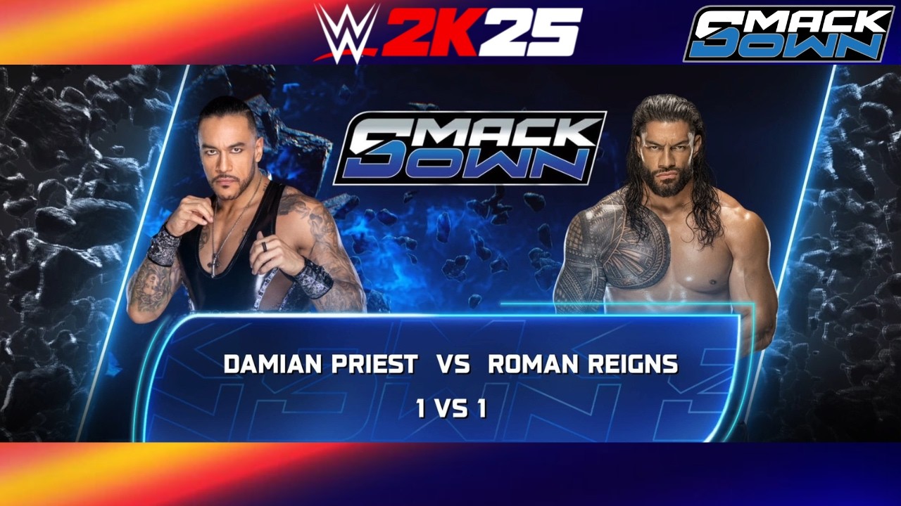 WWE 2K25: DAMIAN PRIEST VS ROMAN REIGNS | SIMULATION