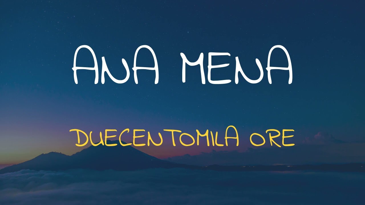 🎧 ANA MENA - DUECENTOMILA ORE (SPEED UP & REVERB)