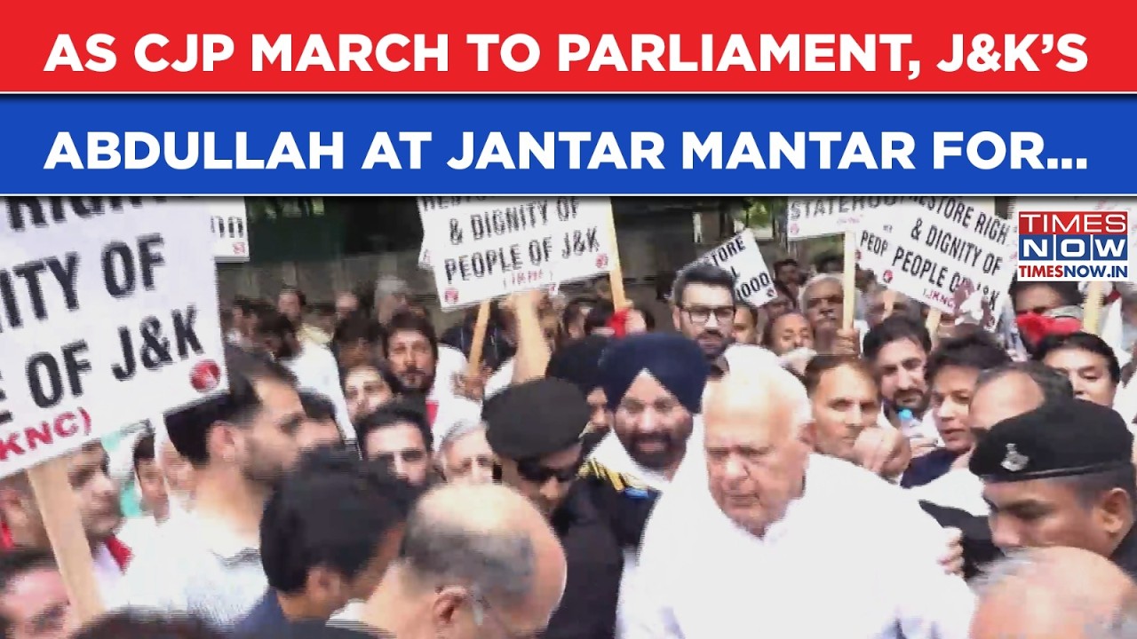 J&K&rsquo;s Abdullah At Delhi Jantar Mantar With Own Protest As CJP March To Parliament: NC Demands&hellip;