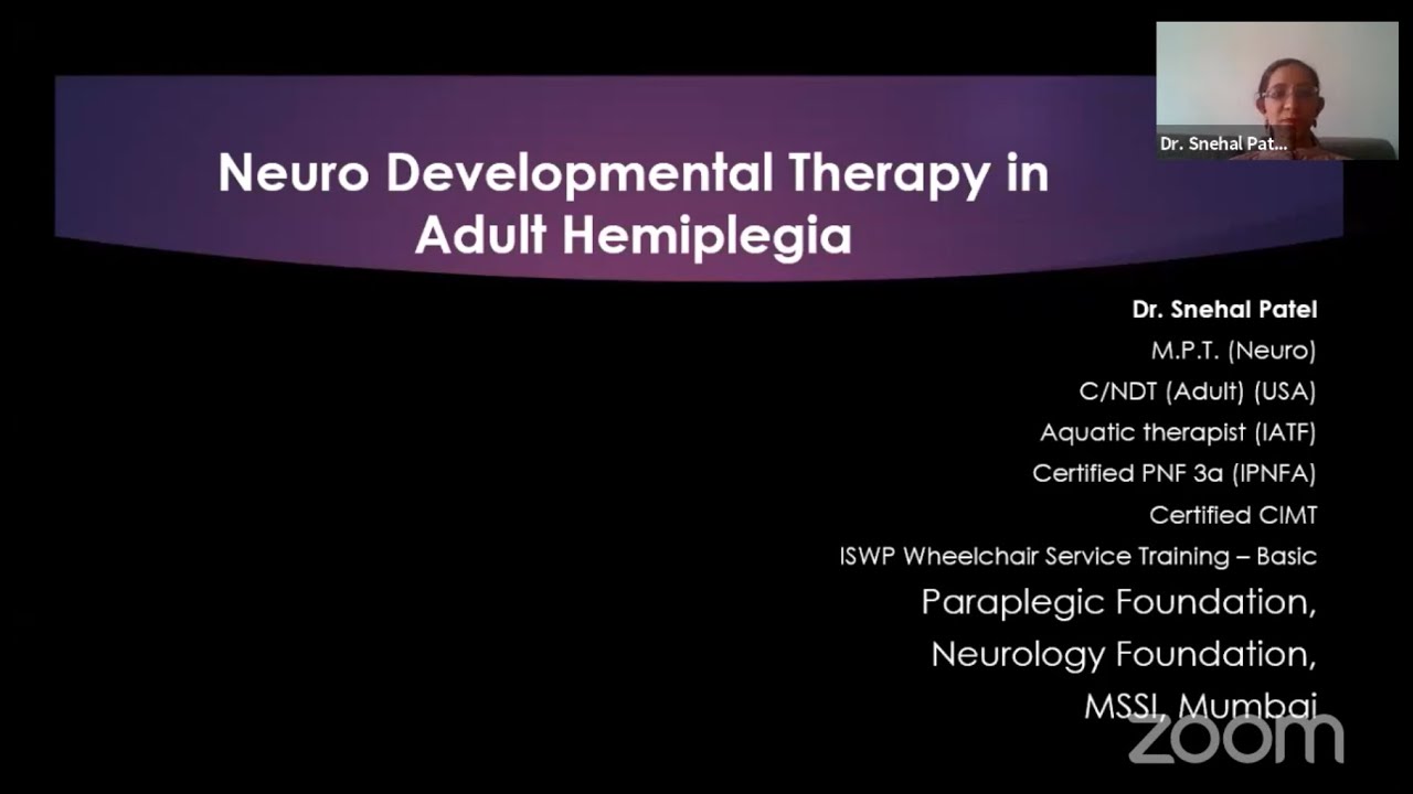 Neuro Developmental Therapy in Adult Hemiplegia