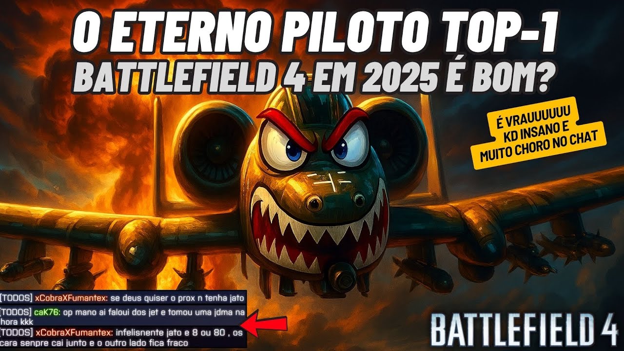 O Eterno Piloto TOP-1 do Battlefield 4 em 2025 é VRAAAAU  (Muito choro no chat?)
