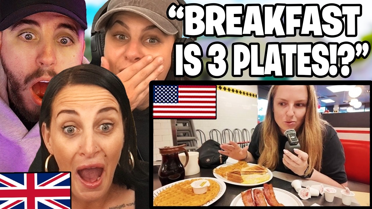 Британская семья отреагировала на свою первую дегустацию Waffle House в Америке!