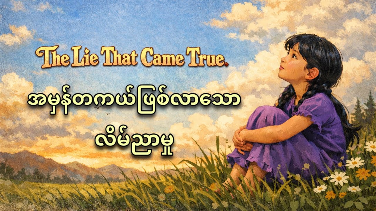 “အမှန်တကယ်ဖြစ်လာသော လိမ်ညာမှု” ပုံပြင် (အင်္ဂလိပ် - မြန်မာ) • ပုံပြင်နားထောင်ရင်း အင်္ဂလိပ်စာလေ့လာပါ
