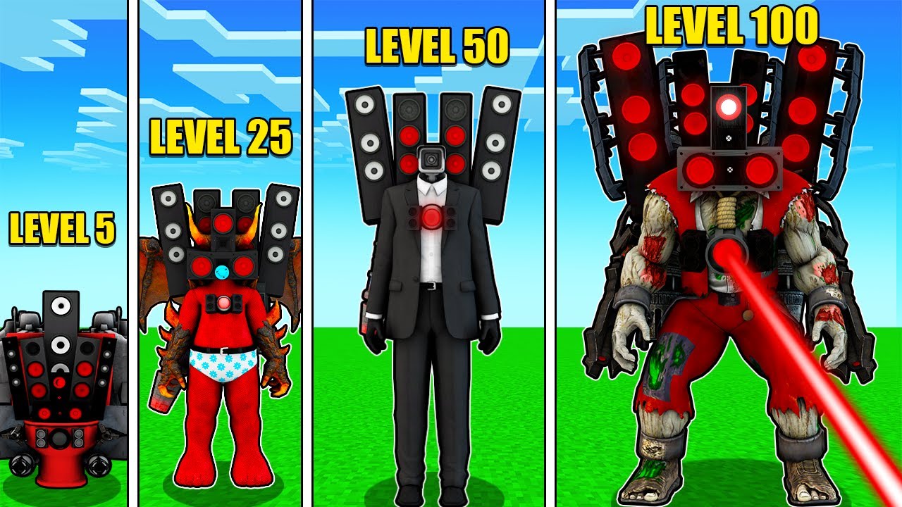 MUTANT TITAN SPEAKERMAN SEVİYELERİ 😱 - Minecraft