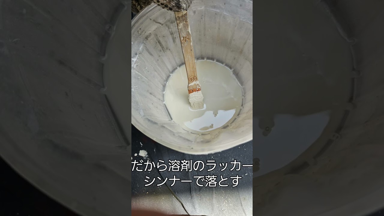 固まっちゃうからって水性用のハケを使い捨てにしてない！？洗い方を学んで長く使おう！#塗装#塗料#DIY#水性塗料 #水性刷毛