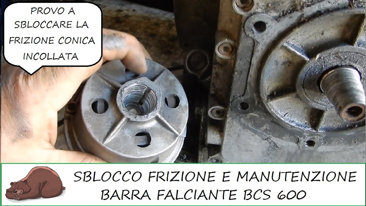 Manutenzione e sblocco della frizione conica della barra falciante BCS 600