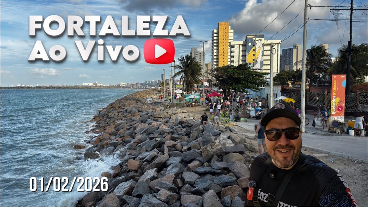 Fortaleza AO VIVO – Beira-Mar em Tempo Real! 🌊🇧🇷 (01/02/2026)