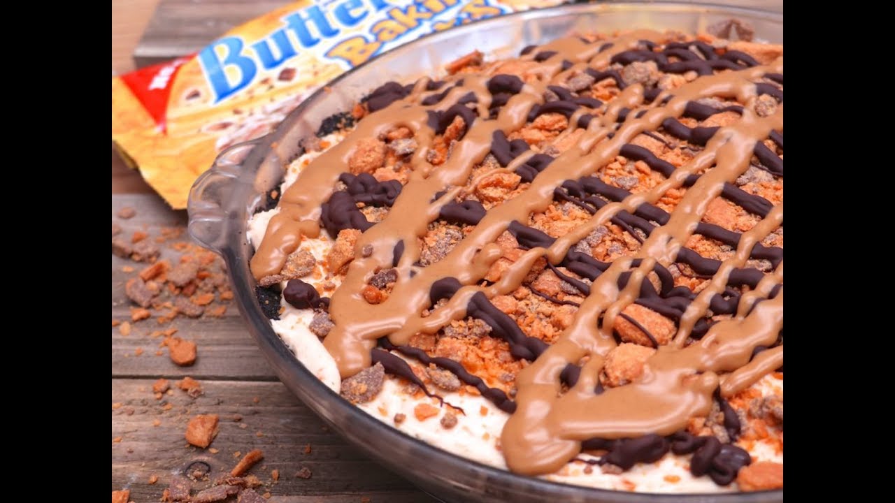 No-Bake Peanut Butter Buttterfinger Pie (With Hubby)