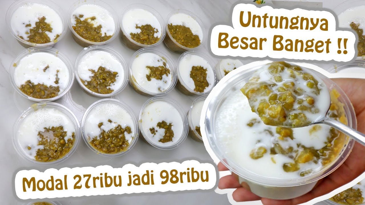 WAHHH !! TERNYATA UNTUNGNYA BESAR BANGET , MODAL 27RIBU  BISA JADI 98RIBU , RESEP BUBUR KACANG HIJAU