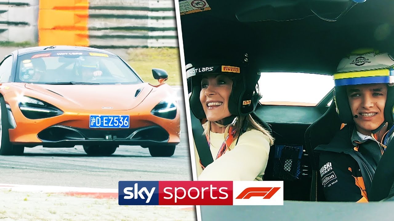 Lando Norris speeds McLaren sports car around Shanghai International Circuit!
