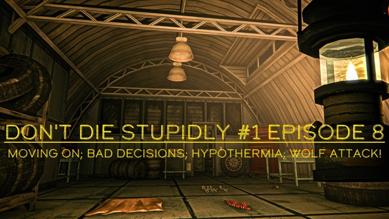 The Long Dark - Don't Die Stupidly#1 Episode 8: Moving on; bad decisions; hypothermia; wolf attack!