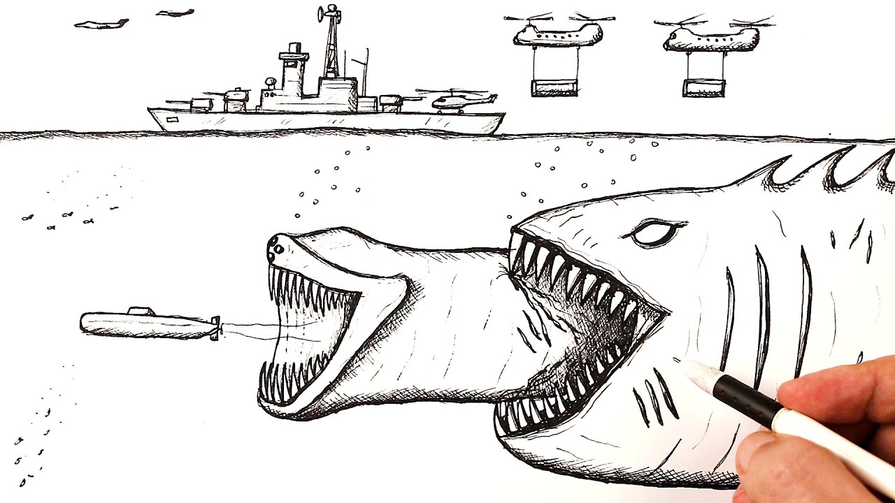 Drawing Deep Sea Monster Attack El Gran Maja