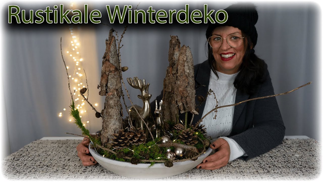BÄUME MIT RINDE GESTALTEN - MEIN WALDLEBEN -   DIY WINTERIDEE