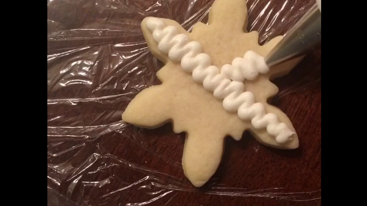 Snowflake sugar cookie tutorial  no