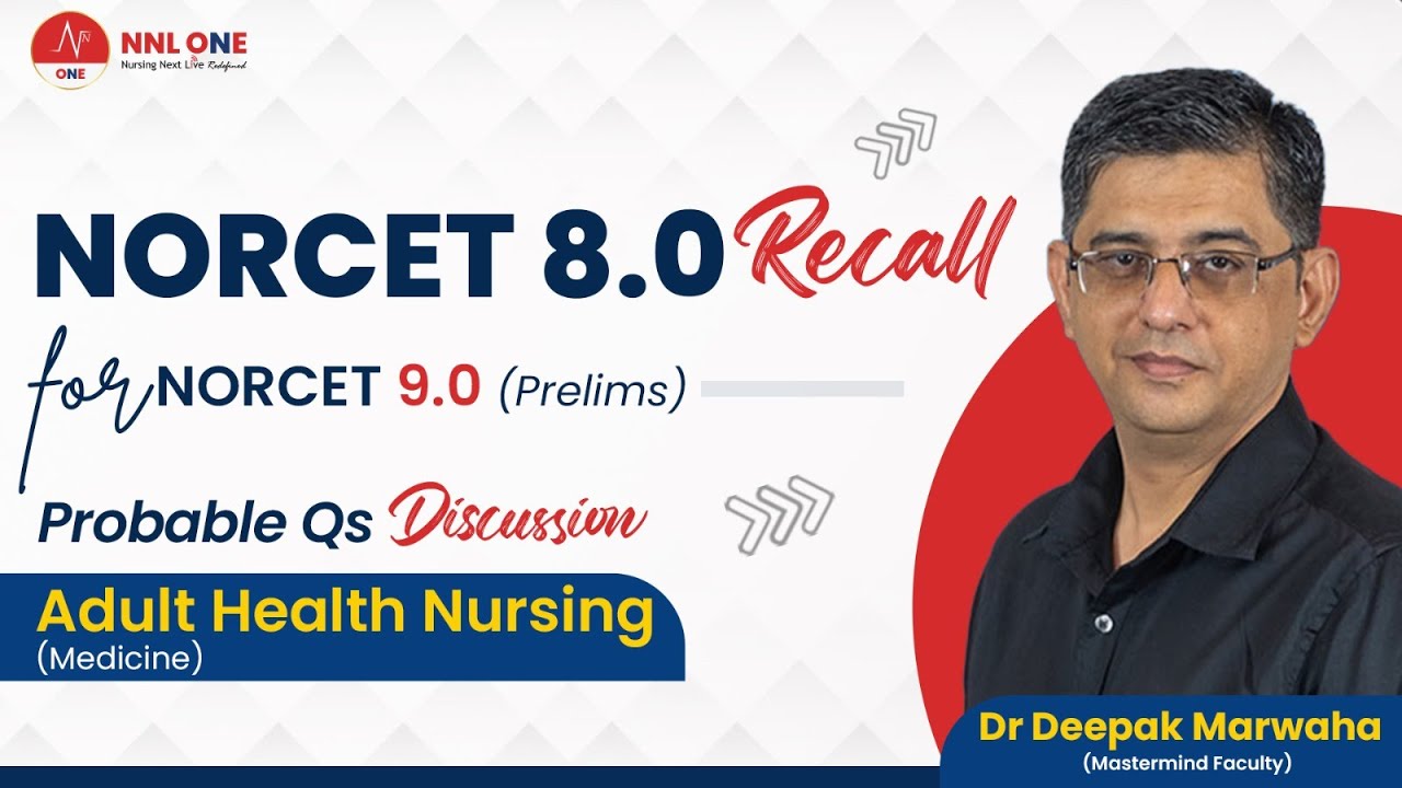 NORCET 9.0 Summit AHN Medicine Prediction series by Dr Deepak Marwah