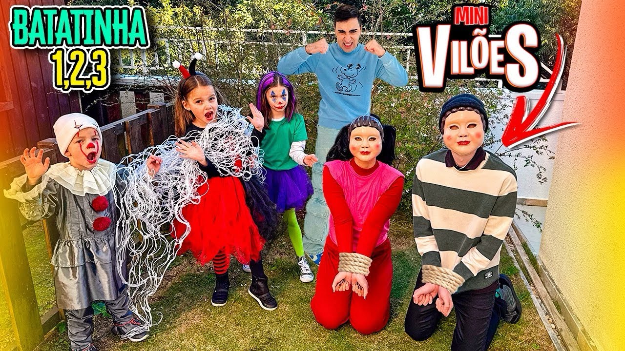 OS FILHOS DOS VILÕES SE REUNIRAM PARA SALVAR A FILHA DA HARLEY QUINN DA BATATINHA FRITA 1,2,3 !!!