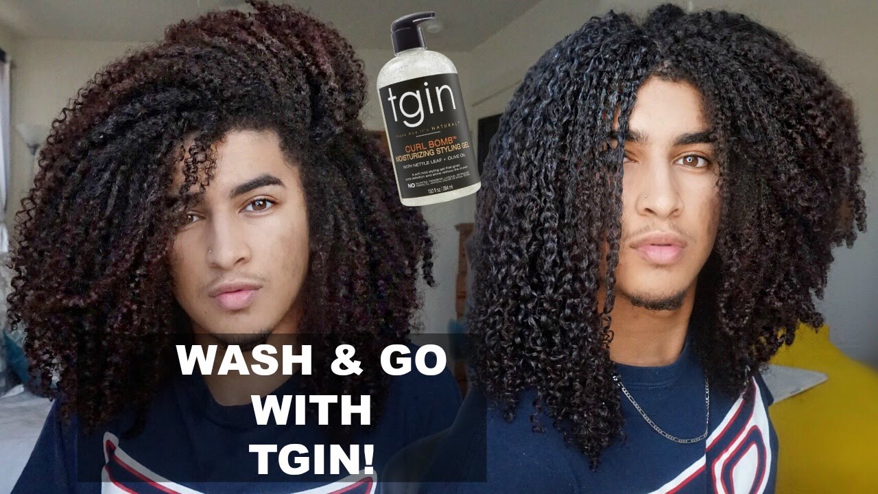 WASH & GO with TGIN! | Curl Bomb Moisturizing Styling Gel!